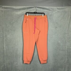 Figs Scrub Jogger Pants Womens Size Large PETITE Terracotta Zamora 2.0 Jogger